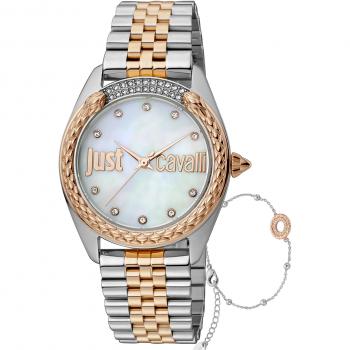 Reloj Analógico Just Cavalli JC1L195M0115 Mujer Acero Inoxidable Bicolor Dial Madreperla