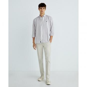 Camisa El Pulpo Caoba Blanca Cuadros para Hombre