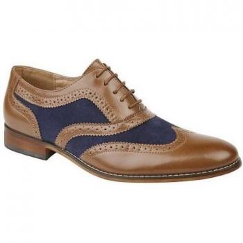 Roamers Boys 5 Eye Brogue Oxford Shoes