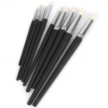 ULTNICE Herramientas de Modelado para Arcilla Fimo Barro Escultura Pinceles Kit Negro 9 Piezas
