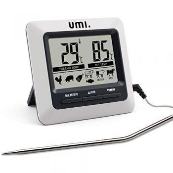 Umi. Essentials Termómetro de Cocina con Sonda Profesional Termómetro Horno Digital para Alimentos Fumador Barbacoa Parrilla Termómetro Carne Cocción para Kitchen Líquido Jamon pollo Pavo con Alarma