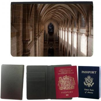 Couverture de passeport // M00171162 Ulmer Münster Arquitectura Arquitectura // Universal passport leather cover