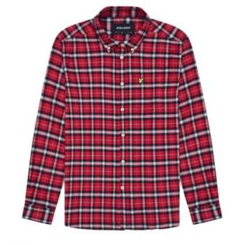 Lyle & Scott Men's Red Check Flannel Shirt - Extra Large