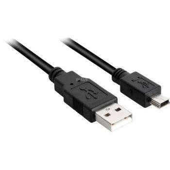 Sharkoon cable USB 2 m USB 2.0 USB A Mini-USB B Negro