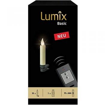 Juego de 10 Velas LED Colgantes Krinner Basic Mini Superlight Color Marfil con Control Remoto