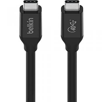 Belkin USB4 USB-C to USB-C Cable, 0.8 m (2.6 ft), Black