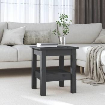 Mesa baja de madera maciza de pino gris 35x35x40 cm