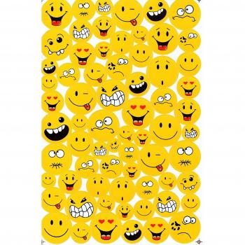 Smiley smilies adhesivo 67-piece 1 hojas 270 mm x 180 mm Craft Party