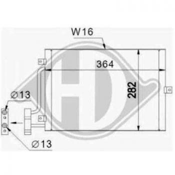 Condensador de Aire Acondicionado DIEDERICHS DCC1473 para PORSCHE 911 Coupe y Boxster