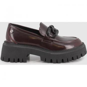 Mocasines de mujer Blogger - burdeos con detalle decorativo y suela track