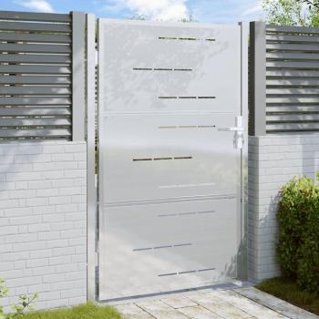 vidaXL Garden Gate 100x125 cm Stainless Steel