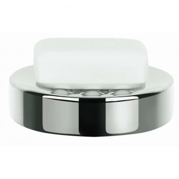 Spirella, Cromado colección Tube, Bandeja para Pastilla de jabón 11,0 x 11,0 x 2,6 cm, Porcelana, 11.0 X 11.0 X 2.6 Cm