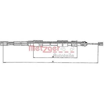 Cable de freno de mano Metzger 10.720 para Volkswagen LT, lado trasero izquierdo