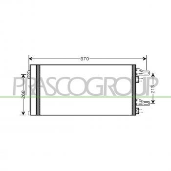 Condensador de aire acondicionado PRASCO CI954C001 para FIAT, PEUGEOT y CITROËN