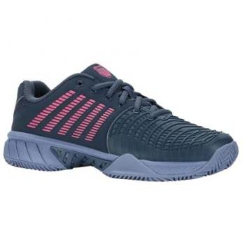 K-Swiss Express Light 3 Zapatilla de Tenis Tierra Batida para Mujeres, Color Azul Oscuro/Rosa, Talla 41 EU
