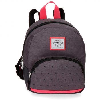 Pepe Jeans Molly - Mochila de Paseo, Poliéster, 7.7 l, Gris, 22 x 25 x 14 cm