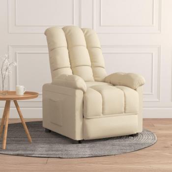 Cream Fabric Recliner Chair