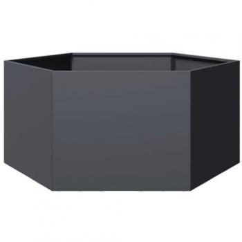 vidaXL Garden Planter Anthracite Hexagon 104x90x45 cm Steel