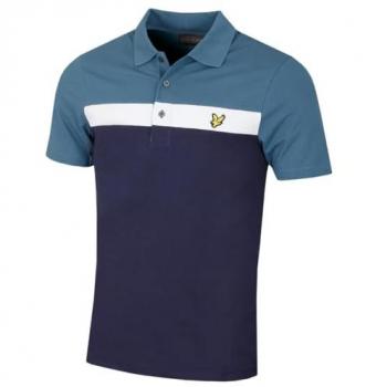 Lyle & Scott Men's Navy Colour Block Polo Shirt