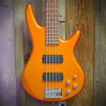 Ibanez GSR205 5-String Bass Guitar in Roadster Orange Metallic