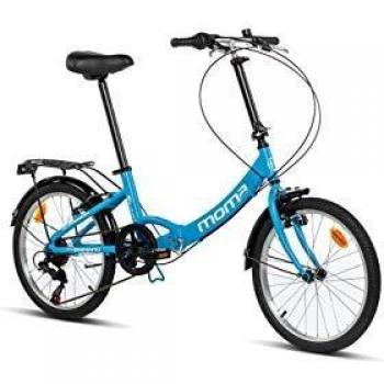 Moma Bikes First Class 2 AZ Bicicleta Plegable Urbana, 6V. Sillin Confort, Unisex Adulto, Azul, Talla Única
