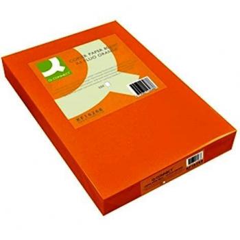 Q-Connect - Papel Color Din A4 80Gr Naranja Paquete De 500 Hojas