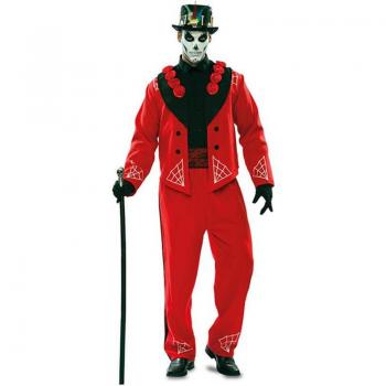 Disfraz de Novio del Día de los Muertos Rojo para hombre