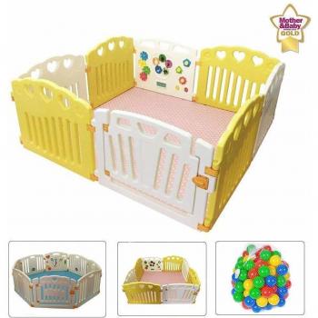 Star Ibaby Play with Me - Parque Bebés XXL,  Alfombra Aislante Bicolor,  Bolsa de bolas de juego