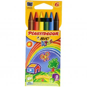 BIC Plastidecor - Estuche con 6 ceras