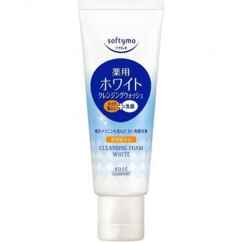 Kose Softymo White Cleansing Foam (190g) - Gentle Medicated Facial Cleanser