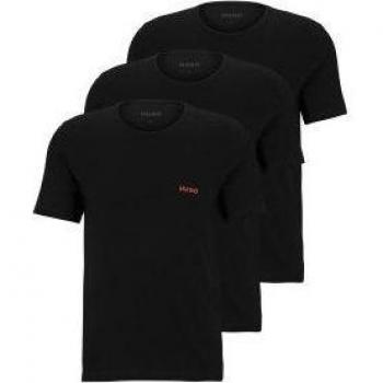 HUGO Pack 3 Camisetas Interiores Algodón negro