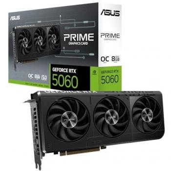 Tarjeta Gráfica ASUS PRIME GeForce RTX 5060 OC Edition 8GB GDDR7 DLSS4 PCIe 5.0 HDMI/DP