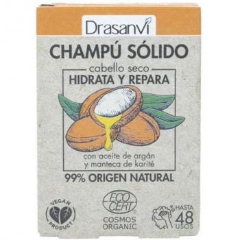 Drasanvi Champú Sólido para Cabello Seco con Certificación Ecocert, 80g