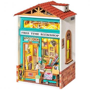 Free Time Bookshop Miniature DIY Craft Kit - 15x13x5 Cms