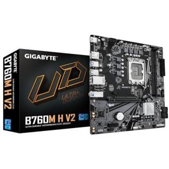 Placa Base Gigabyte B760M H V2 Micro-ATX LGA1700 DDR5 8000MHz (O.C.), PCIe 4.0, Soporte Intel Core 14ª Generación