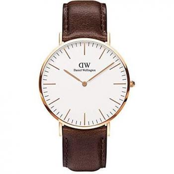 Daniel Wellington Classic Bristol, Reloj Marrón/Oro Rosado, 40mm, Cuero, para Hombre
