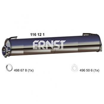 Silenciador trasero ERNST 116121 para VW Transporter III 068251053J