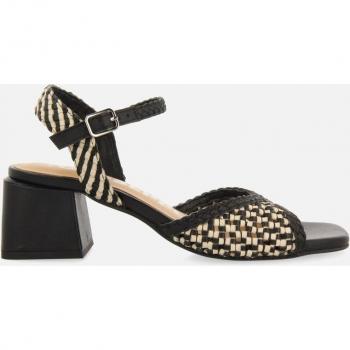 Sandalias de Tacón Medio con Pala Trenzada Bicolor para Mujer Ladock