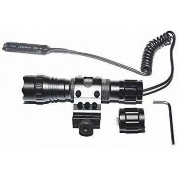 LMJ-CNÂ® WF-501B tactical flashlight cree xm-l t6 led 1000 lm 3-12V 1 Mode Light and tactical switch with 45Â°Side Picatinny Mount Kit