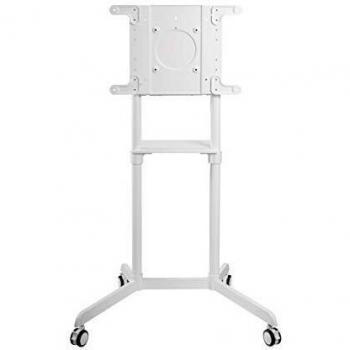 Soporte de TV Móvil PM-CART-80W para Pantallas de 37'' a 70'', con Ruedas, Estante y Color Blanco
