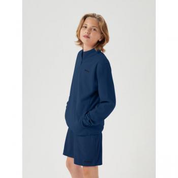Borg Half Zip Fleece Sweater - Blue, Size 158-164