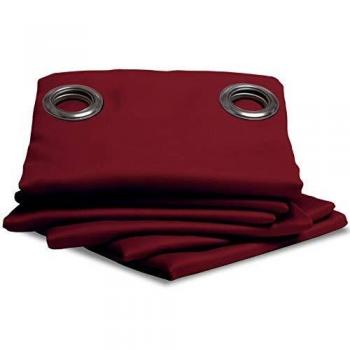 Cortina Térmica 2 en 1 Moondream Roja MC330 - Aislante Anti-Calor y Anti-Frío, Ojal, 140x180 cm