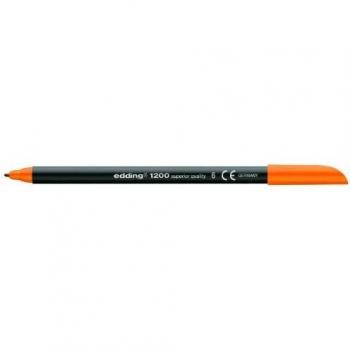 Edding 1200-006 - Rotulador con punta de fibra, 10 unidades, color naranja