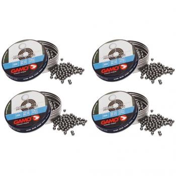 Outletdelocio. 4 latas de 250 perdigones Gamo Round Bola 4,5mm. Modelo 320324
