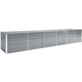 Cama levantada Jardín Acero Galvanizado 480x80x77 cm Gris