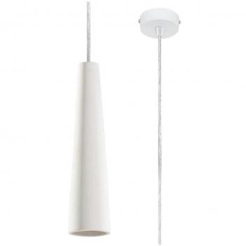 Lámpara Colgante Electra de Cerámica Blanca GU10 1 Bombilla 132cm LEDBOX
