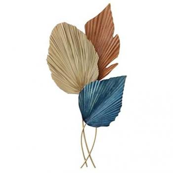 Decoración de Pared DKD Home Decor Metal Multicolor Moderno Hoja de planta (49 x 12,7 x 103 cm)