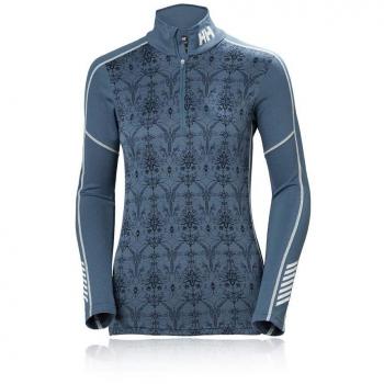 Helly Hansen W Hh Lifa Active Graphic 1/2 Z Vintage Indigo / Frost Pri XS