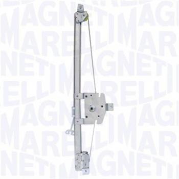 Regulador de ventanilla y elevador eléctrico MAGNETI MARELLI 350103177600, compatible con vehículos, incluye motor, mecanismo de polea y cableado para instalación fácil