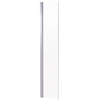 Deflector ONDEE 40cm - Para fijar en mamparas de vidrio templado de 8mm - Transparente y cromado